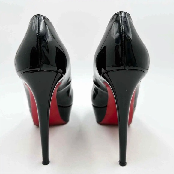 NWOB Christian Louboutin Bianca Patent Calf - Black 9B (39) - Picture 7 of 8